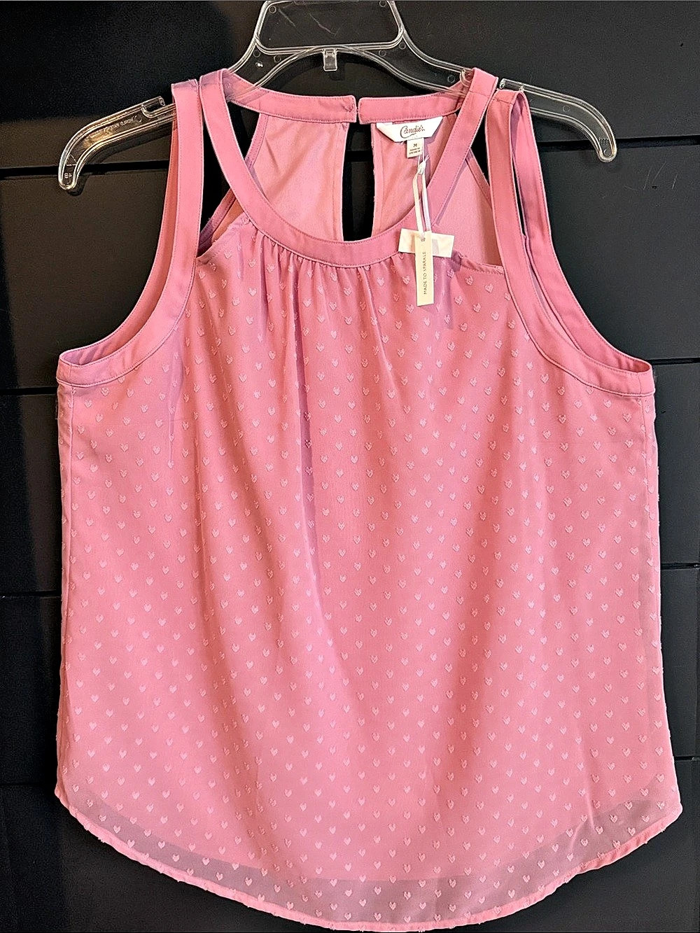 Candie’s  Blouse Pink M NWT